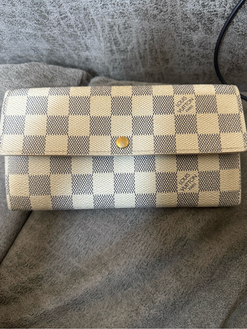 Authentic Louis Vuitton Damier Azur Sarah Wallet
